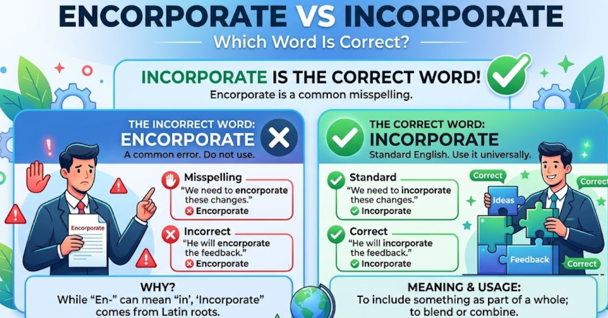 Encorporate vs Incorporate: Which Word Is Correct?