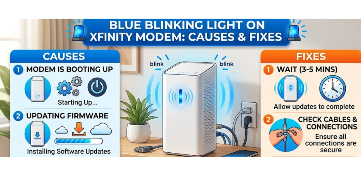 Blue Blinking Light on Xfinity Modem: Causes & Fixes