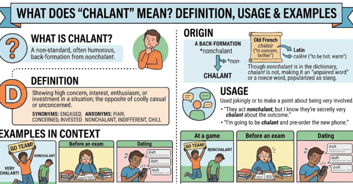 What Does Chalant Mean? Definition, Usage & Examples