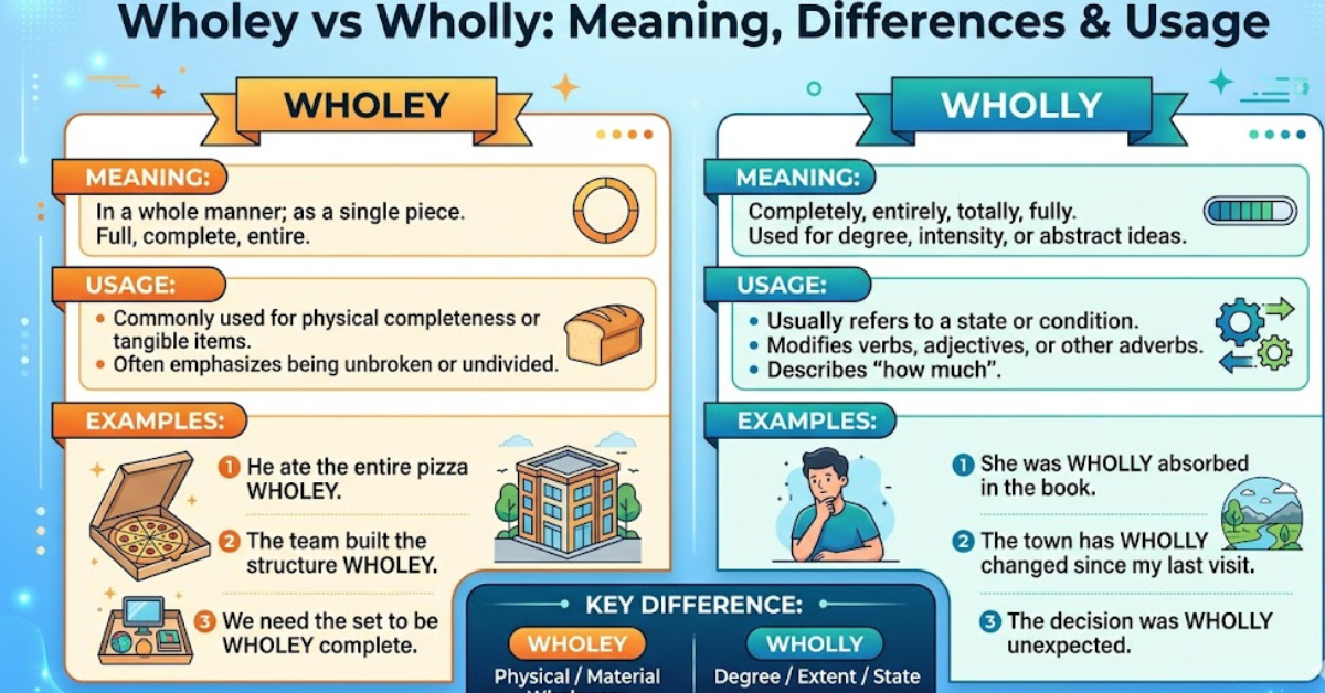 Wholey vs Wholly: Meaning, Differences & Usage