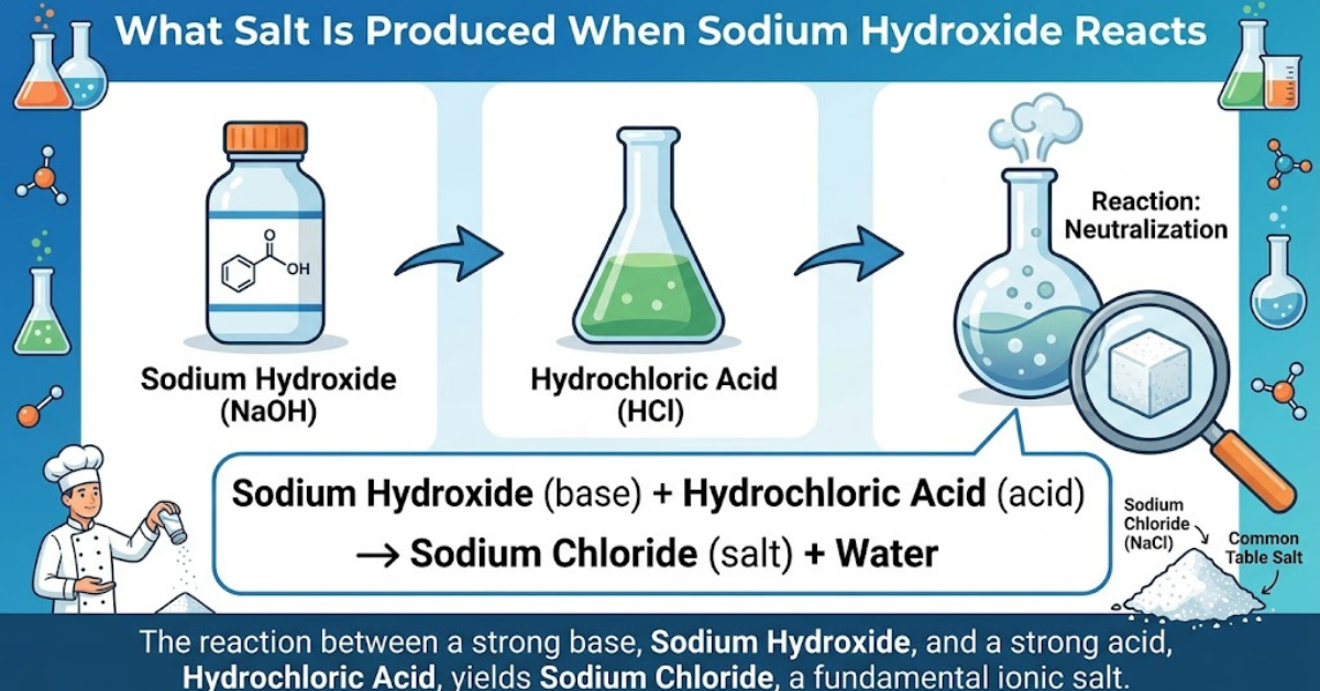 What Salt Is Produced When Sodium Hydroxide Reacts