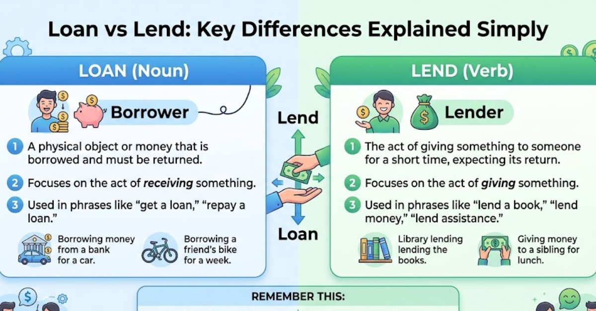 Loan vs Lend: Key Differences Explained Simply