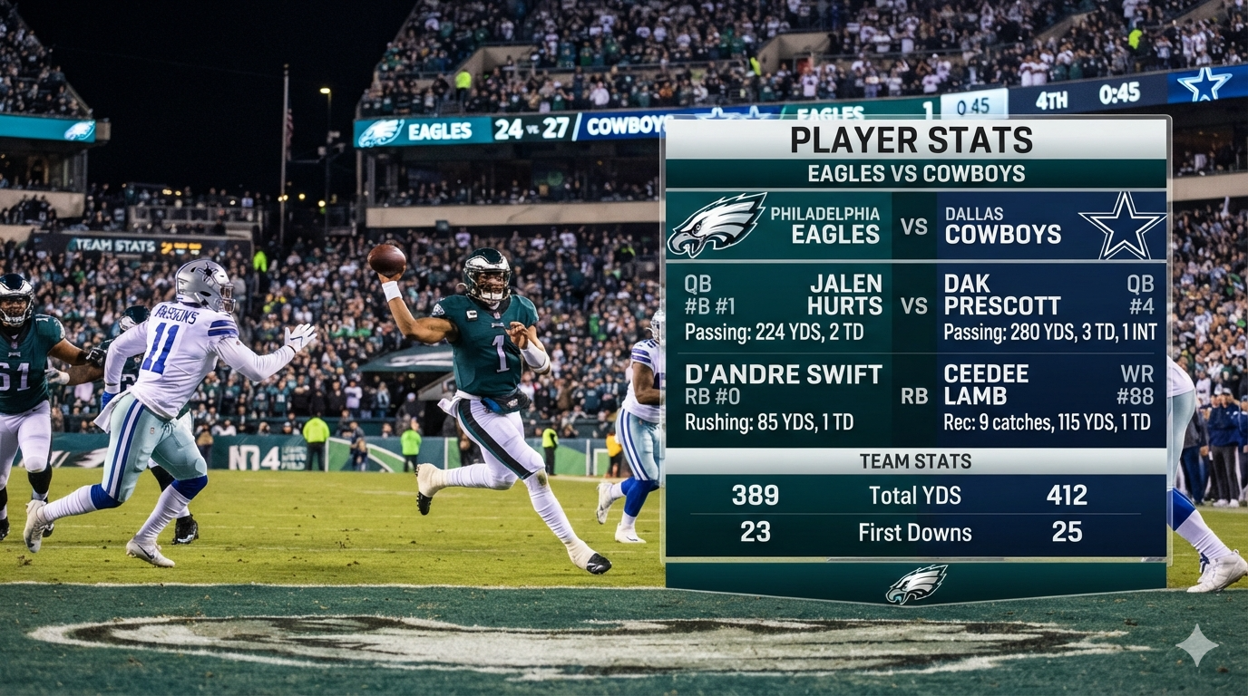 Philadelphia Eagles vs Dallas Cowboys Match Player Stats & Rivalry Guide